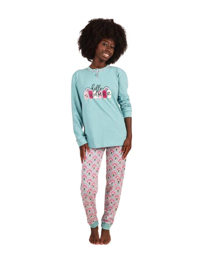 Pigiama da ragazza a manica lunga in cotone Gary Z40001 Gary